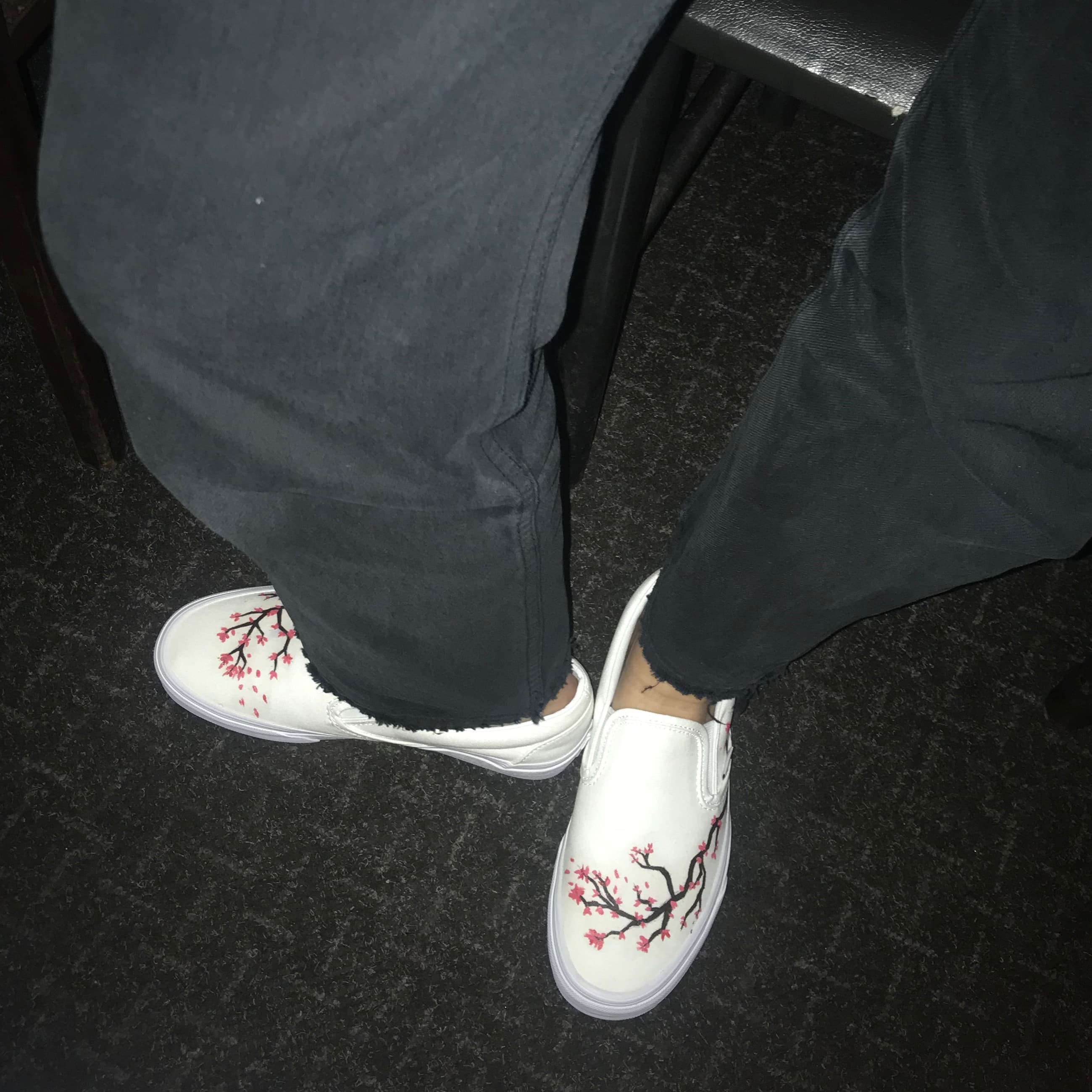 Hand-painted custom shoe